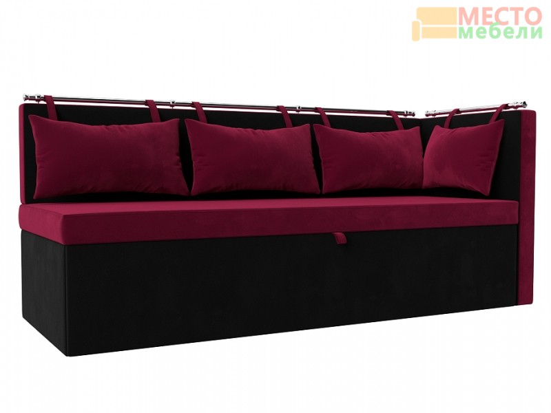 Кухонный диван с углом Метро (микровельвет)